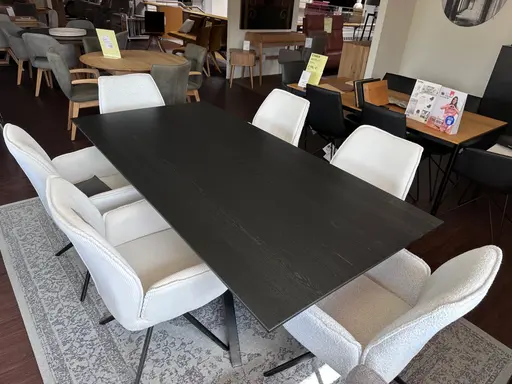 Tischgruppe Musterring Tiama Eiche massiv 200 x 100 cm